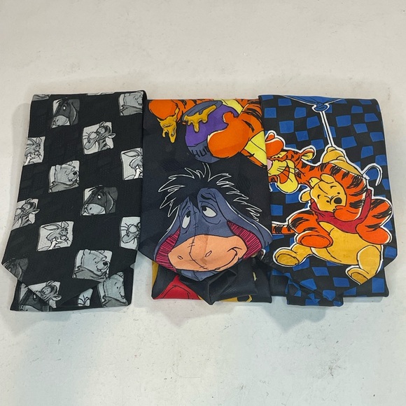 Lot Of 3 Disney Winnie The Pooh VTG Neckties - Picture 1 of 10